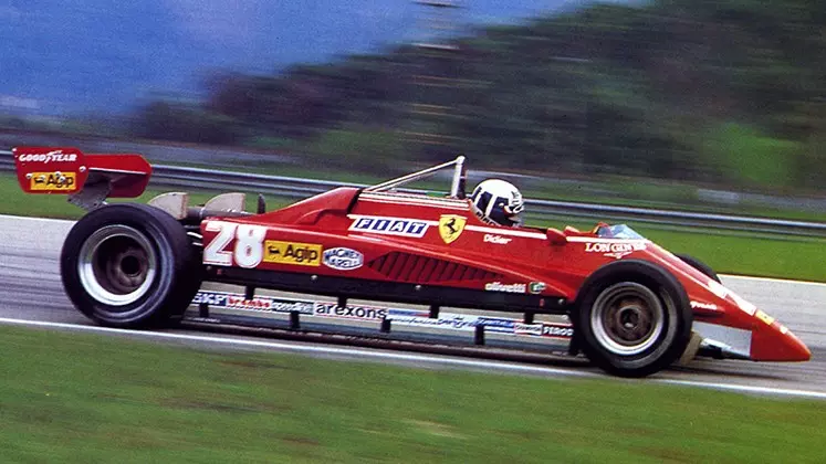 Didier Pironi alla guida della Ferrari 126 C2