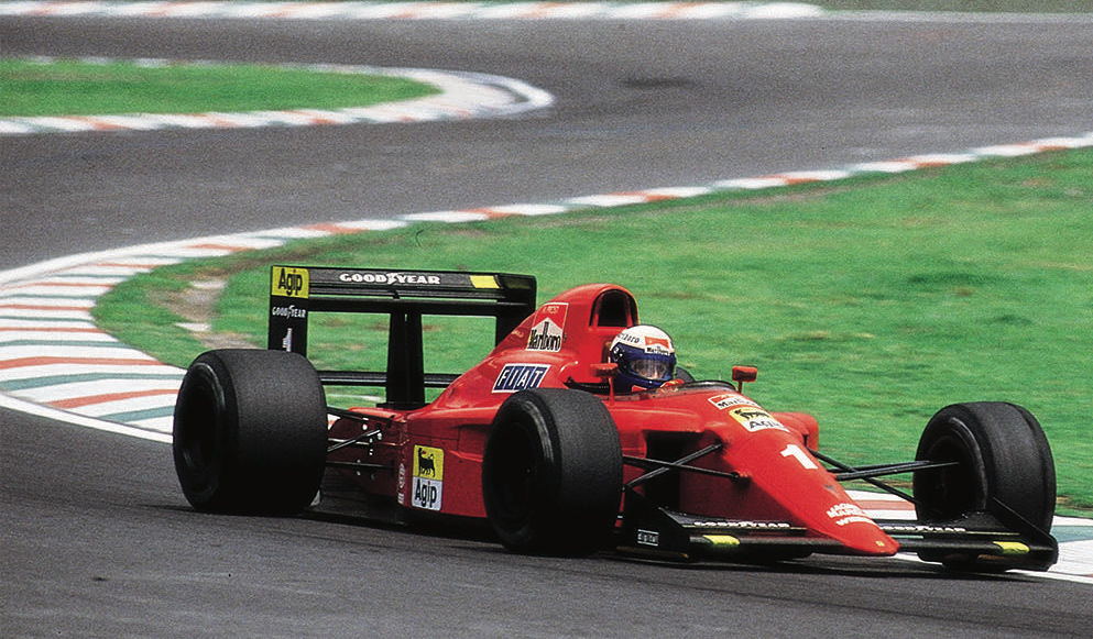 Alain Prost durante il GP del Messico 1990