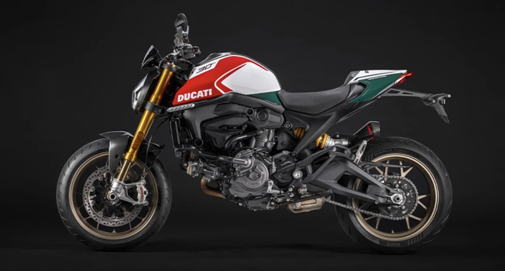 Il Ducati Monster 30° Anniversario, ultimo modello della serie, che celebra la leggenda e mantiene l'animo dell'originale (source: Ducati.com)