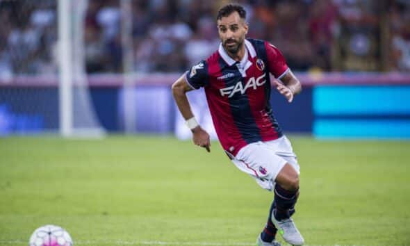 Maietta in azione con la maglia del Bologna