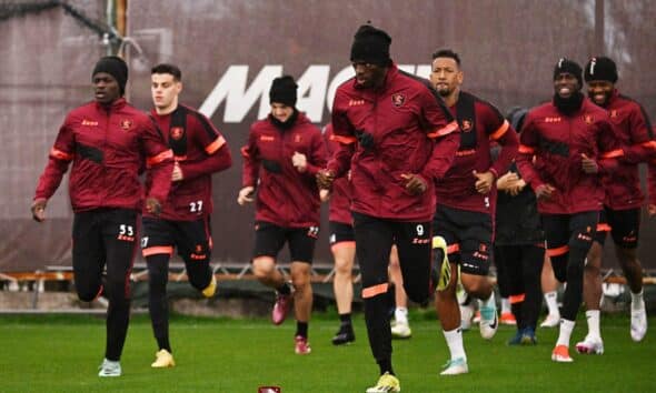 Un’immagine dagli allenamenti della Salernitana