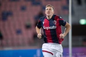 Ferguson, autore della rete in Bologna-Lazio 1-0 2023-24