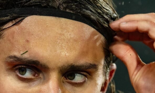 Riccardo Calafiori in partita (@Bologna FC 1909)