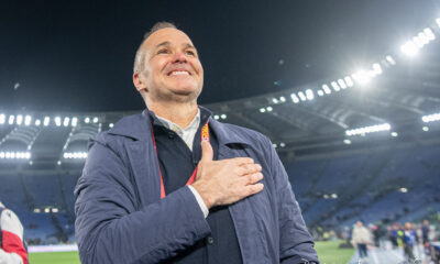 Joey Saputo, presidente del Bologna, festeggia all’Olimpico