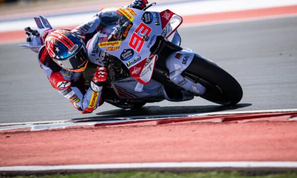 Marc Marquez in azione ad Austin
