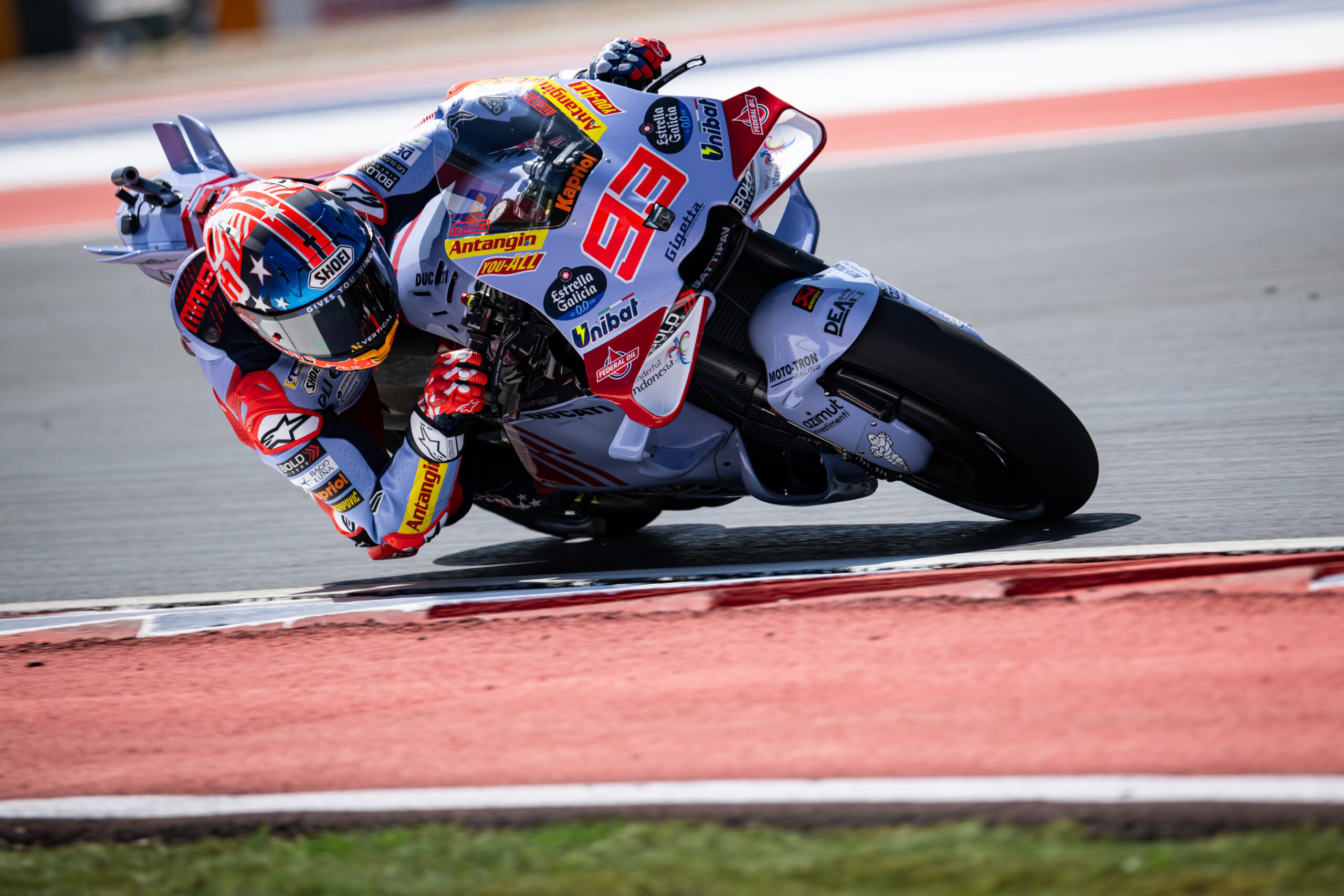 Marc Marquez in azione ad Austin