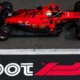 La Ferrari SF90 di Sebastian Vettel durante il GP di Cina 2019