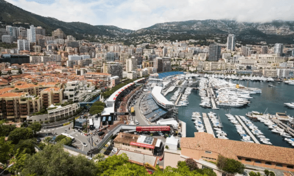 La vista su parte del circuito cittadino di Monaco