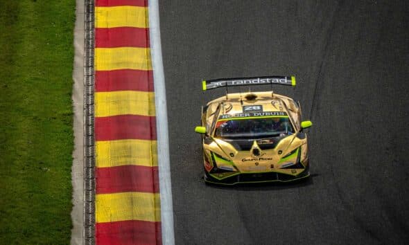 Il belga Amaury Bonduel sulla sua Hurácan Super Trofeo #28 (© Lamborghini)