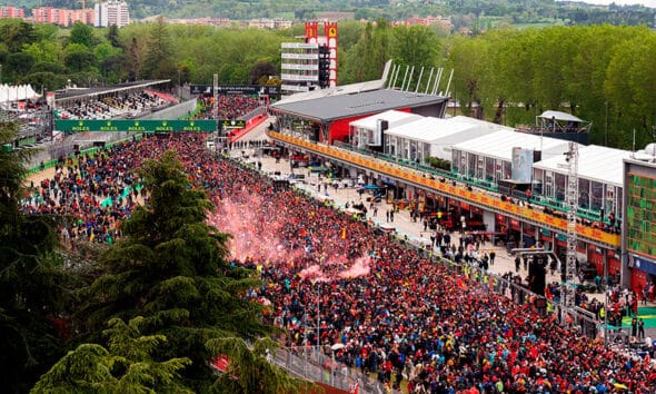L'autodromo di Imola durante il GP del Made in Italy e dell'Emilia-Romagna
