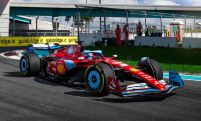 Charles Leclerc in azione durante le Sprint Qualifyng del GP di Miami 2024