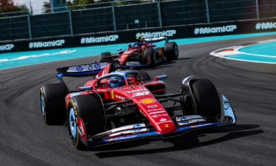 Le Ferrari in azione durante la gara di Miami 2024