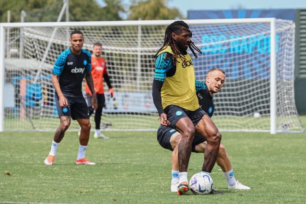 L'allenamento del Napoli