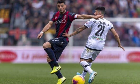 Blerim Dzemaili in azione con la maglia del Bologna