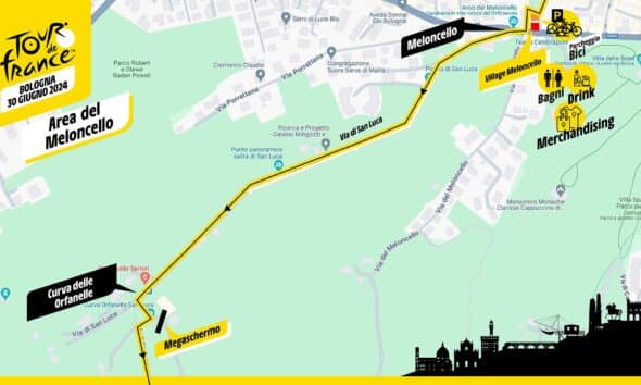 Mappa Tour de France a Bologna