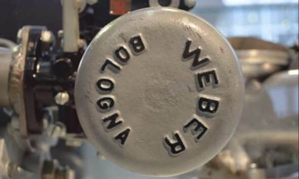 Un sistema di sovralimentazione della Weber, in esposizione al Motor Show di Bologna del 2014