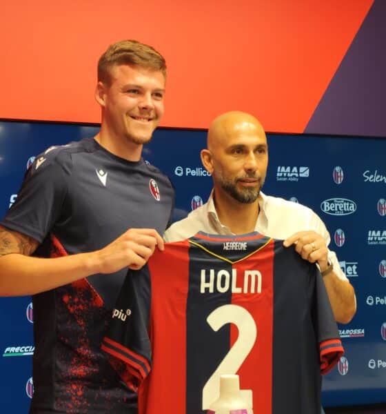 Emil Holm e Marco Di Vaio (© 1000 Cuori Rossoblù)