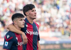 El Azzouzi e Corazza, giocatori del Bologna in prestito (Damiano Fiorentini / 1000 Cuori Rossoblù)