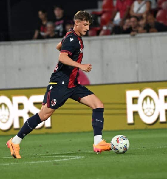 Riccardo Stivanello con la maglia del Bologna