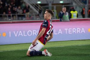 Thijs Dallinga, autore del momentaneo 1-0 in Bologna-Napoli (© Damiano Fiorentini)