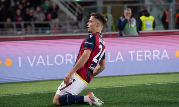 Thijs Dallinga, autore del momentaneo 1-0 in Bologna-Napoli (© Damiano Fiorentini)