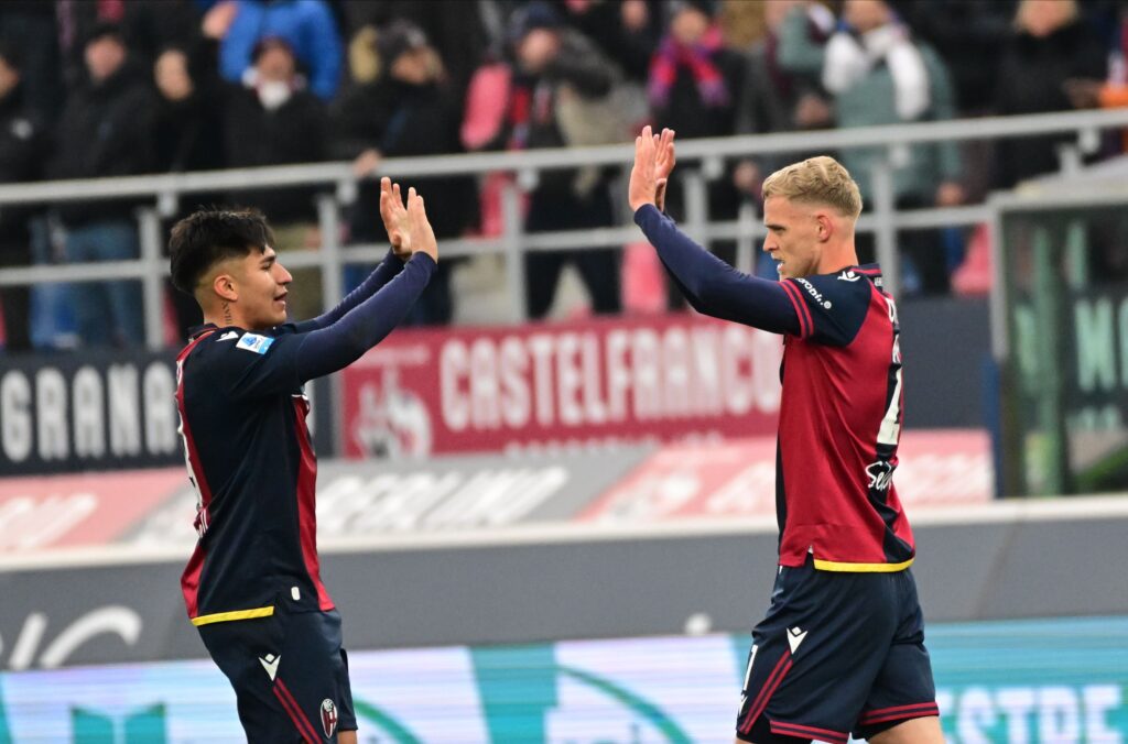 Santiago Castro e Jens Odgaard (© Bologna FC 1909)