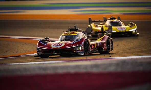 La Ferrari #50 vincitrice WEC 1812 Km del Qatar 2025 e la 499P #83 (© Ferrari)
