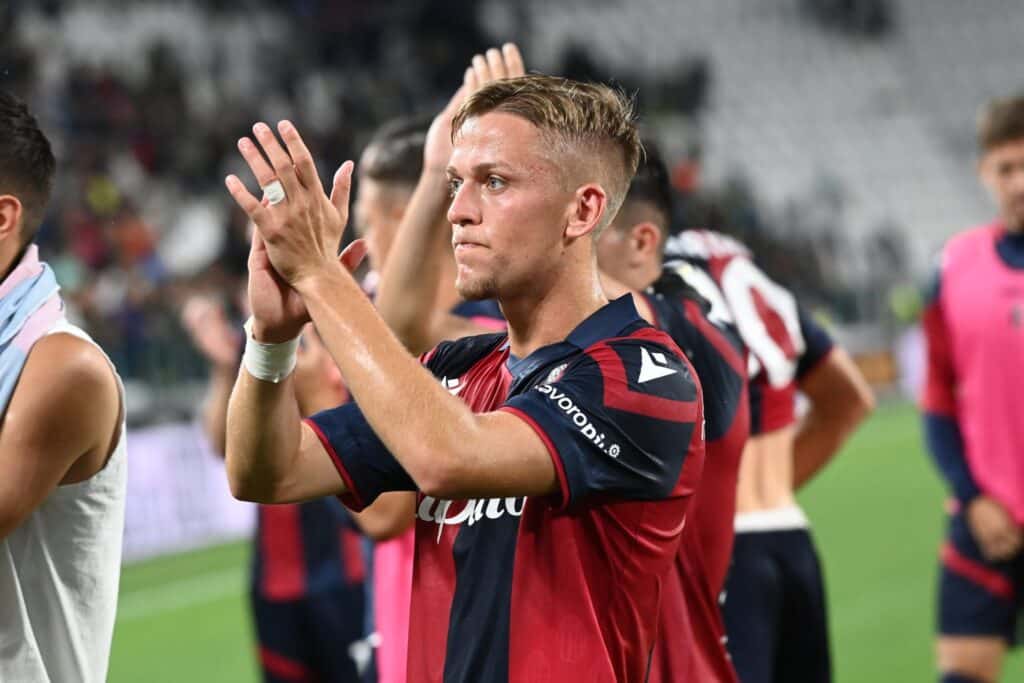Jesper Karlsson, uno dei giocatori rossoblù in prestito (© Bologna FC 1909)