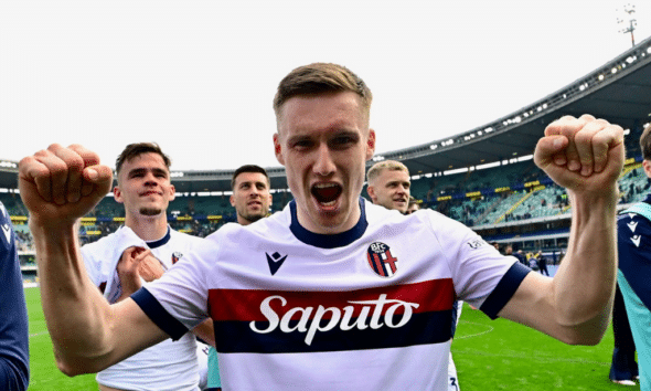 Aebischer tra i giocatori del Bologna in prestito (© Bologna FC 1909)