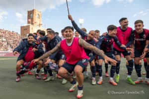 Il Bologna festeggia (©Damiano Fiorentini)