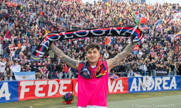 Santiago Castro dopo Bologna-Lazio (©Damiano Fiorentini)