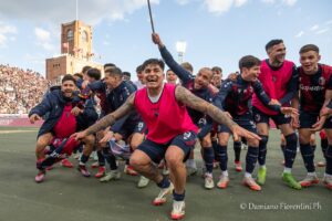 Esultanza Bologna dopo Bologna-Lazio 5-0
