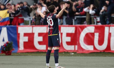 Giovanni Fabbian in Bologna-Lazio (©Bologna FC 1909 via Instagram)