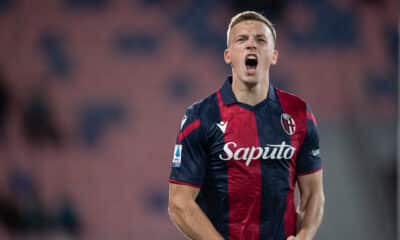 Ferguson esulta in Bologna-Lazio 2023/24