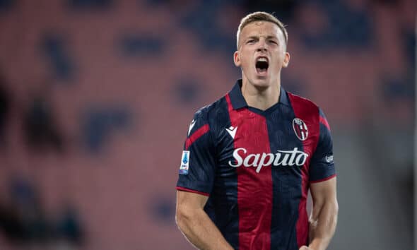 Ferguson esulta in Bologna-Lazio 2023/24