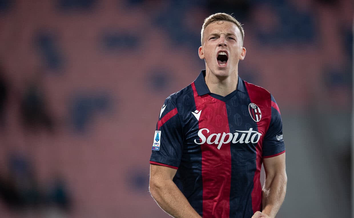 Ferguson esulta in Bologna-Lazio 2023/24