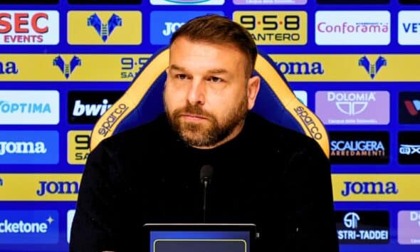 Paolo Zanetti, allenatore dell'Hellas Verona, avversario domani del Bologna