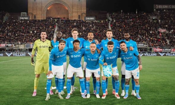 La formazione azzurra in Bologna-Napoli