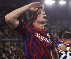 Giovanni Fabbian, in gol nella Semifinale di Coppa Italia tra Bologna ed Empoli (© Bologna FC 1909)