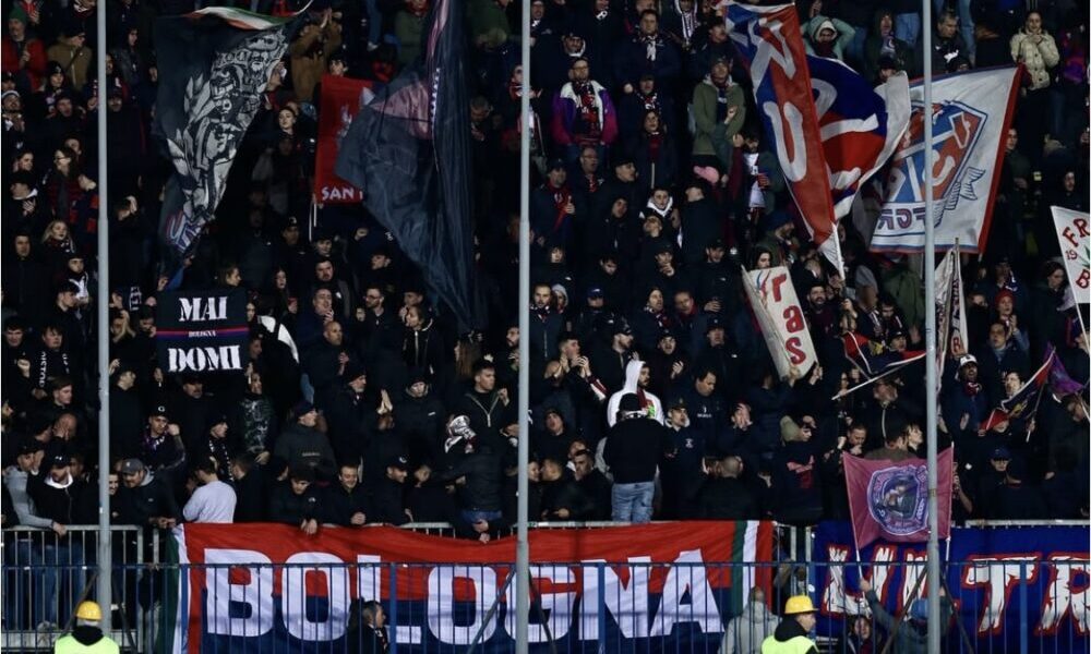 I tifosi rossoblù in trasferta nella semifinale di Coppa Italia a Empoli (©Bologna FC 1909)