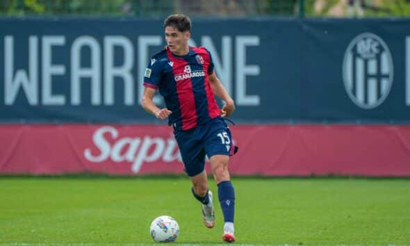 Papazov in azione nell'ultima gara del Bologna Primavera (©Bologna FC)