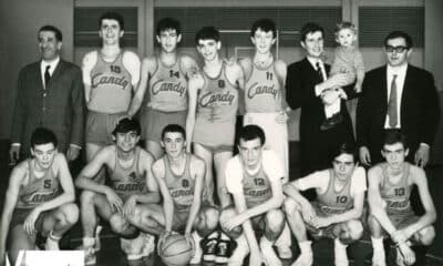 Il primo scudetto giovanile. In piedi: Milla, G. Rosa, M. Cuppini, Mora, R. Neri, A. Giomo (con in braccio Nicola Giomo), F. Lanfranchi. Sotto: F. Nanetti, Pizzirani, Boncompagni, Bernardi, Tinarelli, A. Chili (mancano Donati e Verri)