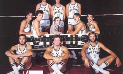 Torneo di Faenza. Virtus 1976-77. In piedi: Serafini, Driscoll, Pedrotti. Seduti in panchina: Martini, Villalta, Peterson, Bertolotti, Antonelli. Seduti a terra: Sacco, Caglieris, Valenti