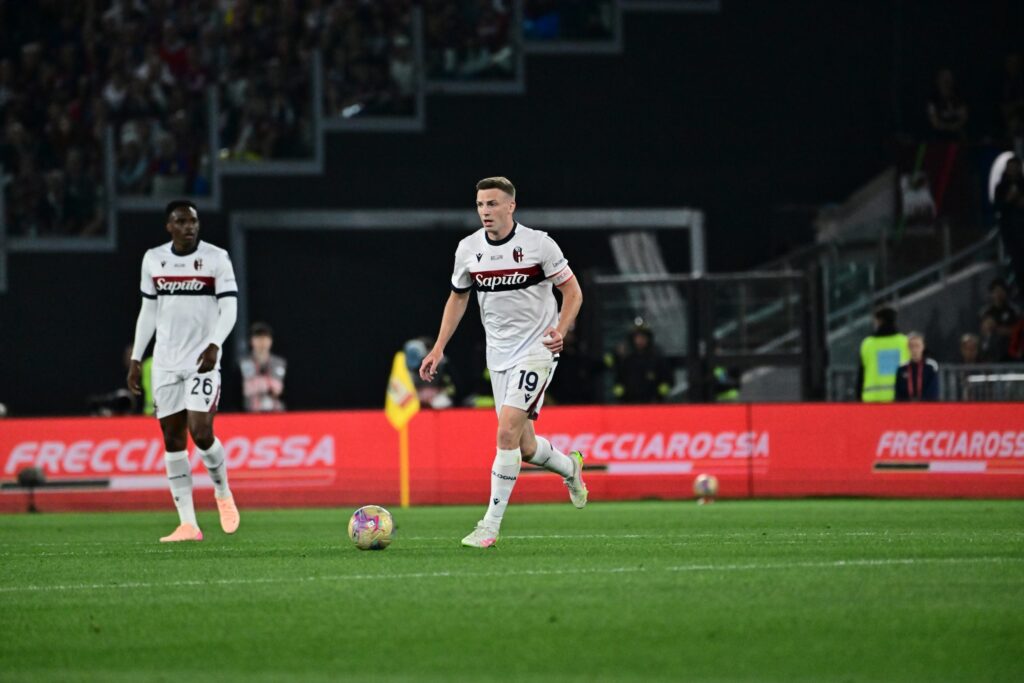 Lewis Ferguson in Milan-Bologna, finale di Coppa Italia (@Bologna FC 1909)