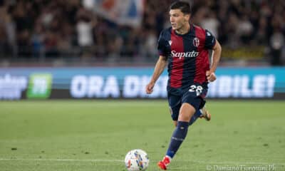 Nicolò Cambiaghi in azione in Bologna-Juventus (©Damiano Fiorentini)