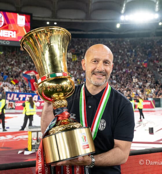 Vincenzo Italiano, allenatore del Bologna vincitore delle finali di Coppa Italia(© Damiano Fiorentini)