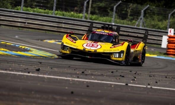 La Ferrari #83 di AF Corse, vincitrice della 24 Ore di Le Mans 2025