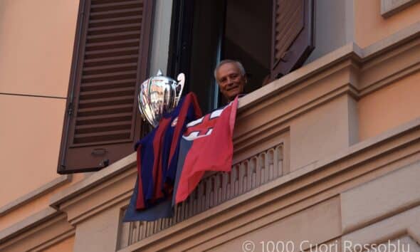 Franco Colomba alla Bologna Parade (© 1000 Cuori Rossoblù)