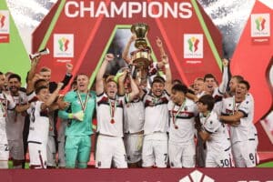 Il Bologna Fc 1909 festeggia la vittoria della Coppa Italia (©Bologna FC 1909)