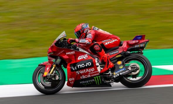 Marc Marquez in azione ad Assen 2025